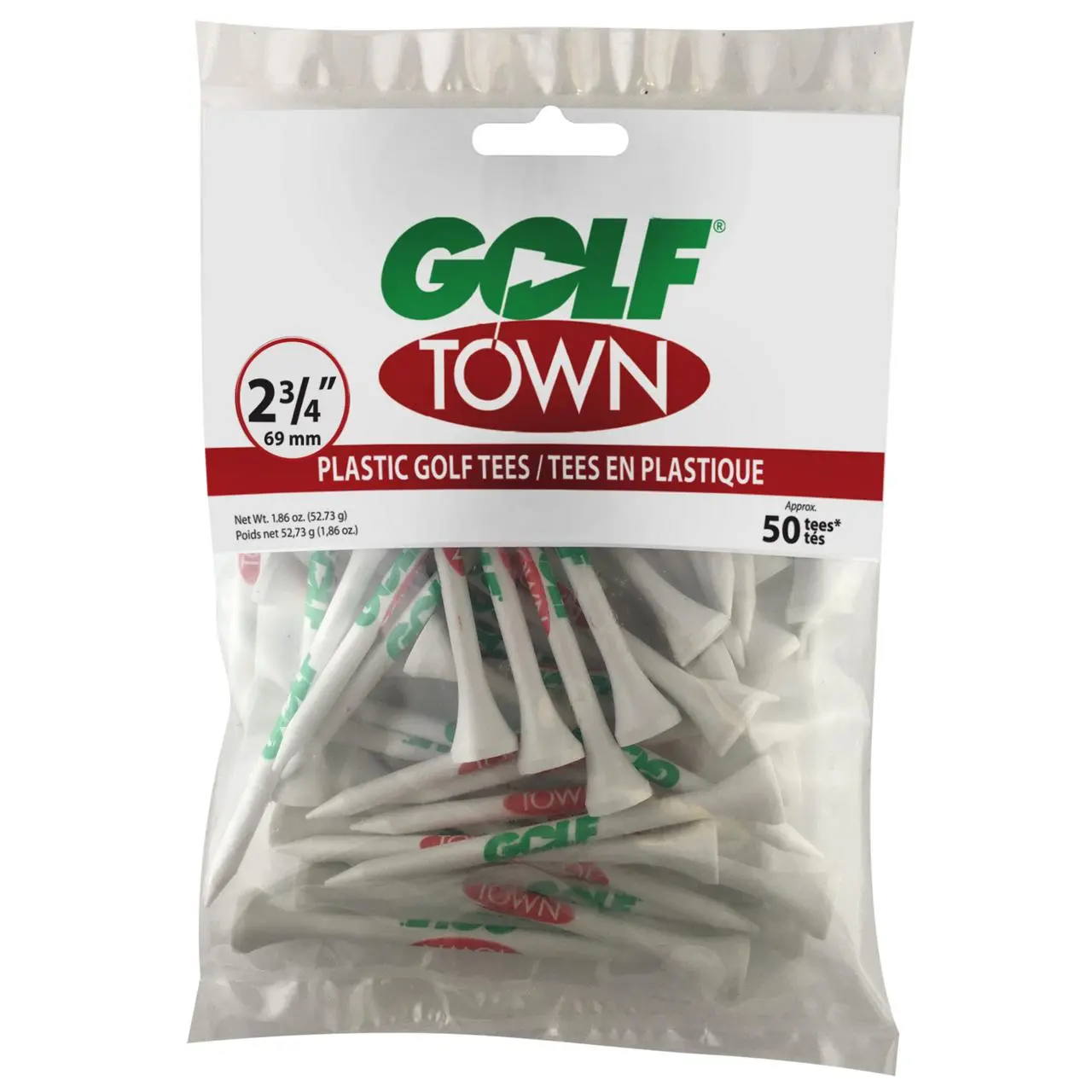 PRIDE SPORTS Golf Town Logo 2 3/4 Inch Plastic Tees (50 Count) 3 PRIDE SPORTS Golf Town Logo 2 3/4 Inch Plastic Tees (50 Count)