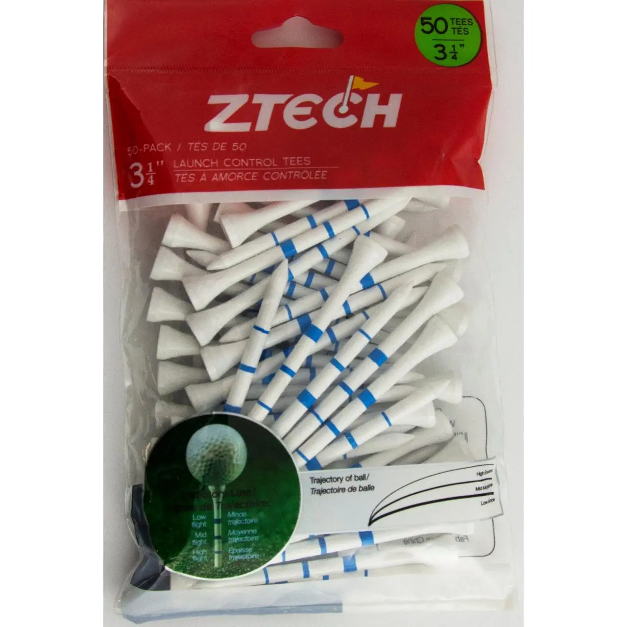 Ztech Launch Control 3 1/4 Inch Tees (50 Count) 3 Ztech Launch Control 3 1/4 Inch Tees (50 Count)