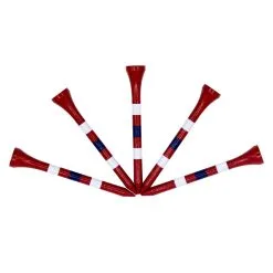 Ztech Red 2 3/4 Inch Tees With White & Blue Stripes (100 Count) -Grip Fit Store 4 Inch Tees With White Blue Stripes 100 Count 2