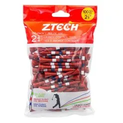 Ztech Red 2 3/4 Inch Tees With White & Blue Stripes (100 Count)