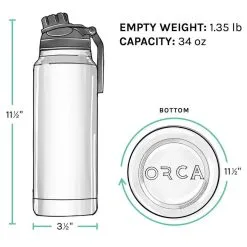 ORCA Hydra 34oz High Gloss Bottle -Grip Fit Store Hydra 34oz High Gloss Bottle SEAFOAM 3